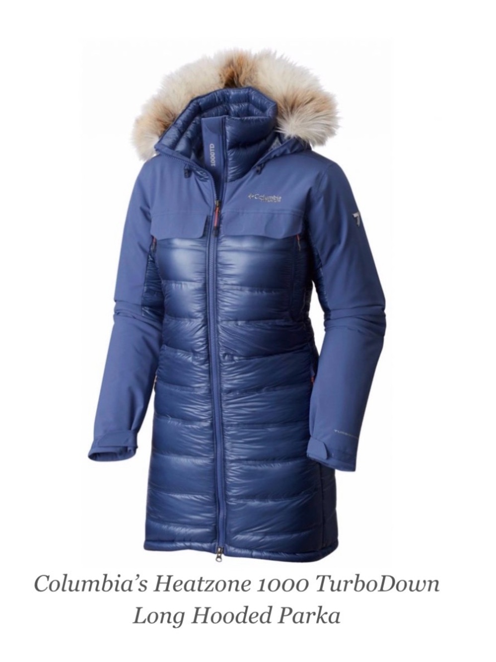 Columbia Titanium Heatzone 1000 TurboDown Long Hooded Parka. XL $510